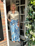 Summer Pleated Abstract Trousers