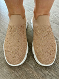 Taupe Sparkly Trainers